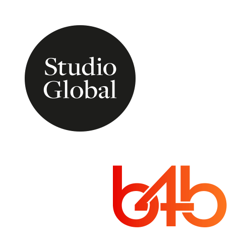 Studio Global and b4b Logos